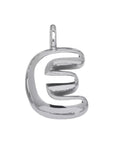 Bubble Initial Necklace - Silver - Box Chain