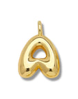 Bubble Initial Necklace - Gold - Round Link Chain