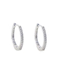 Girls Frosted Hoops - Gold or Silver