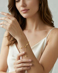 Pearl by the Yard Chain Bracelet - Gold