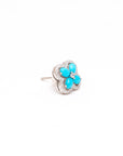 Natural Turquoise Blooming Flowers - Small