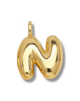 Initial Bubble for Necklace - Gold