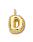 Bubble Initial Necklace - Gold - Round Link Chain