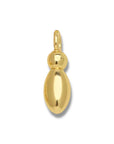 Bubble Initial Necklace - Gold - Round Link Chain