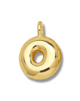 Bubble Initial Necklace - Gold - Round Link Chain