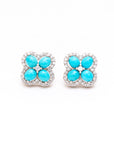 Natural Turquoise Blooming Flowers - Small