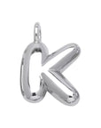 Initial Bubble for Necklace - Platinum