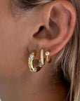 Frosted Gold Hoops