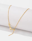Bubble Initial Necklace - Gold - Box Chain