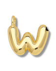 Initial Bubble for Necklace - Gold