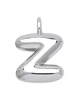 Bubble Initial Necklace - Silver - Box Chain