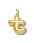 Initial Bubble for Necklace - Gold
