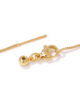 Bubble Initial Necklace - Gold - Box Chain