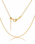 Bubble Initial Necklace - Gold - Round Link Chain