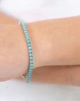 Round Natural Turquoise Tennis