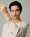 Sugared Gem Tennis Bracelet - Silver