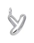 Initial Bubble for Necklace - Platinum