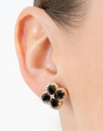 Natural Black Spinel Blooming Flowers - Large
