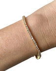 Gold Classic Tennis Bracelet - Brass - 2mm