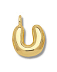 Initial Bubble for Necklace - Gold