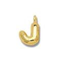 Bubble Initial Necklace - Gold - Round Link Chain