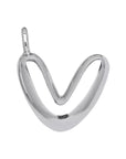 Bubble Initial Necklace - Silver - Box Chain