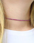 Sparkly Choker - Ruby