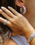 Brushed Clover Bangle