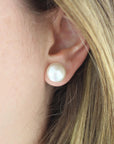 Flat Pearl Studs