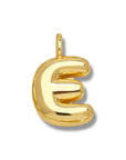 Bubble Initial Necklace - Gold - Round Link Chain