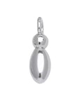 Bubble Initial Necklace - Silver - Box Chain