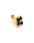 Natural Black Spinel Blooming Flowers - Large
