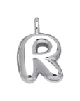 Bubble Initial Necklace - Silver - Box Chain