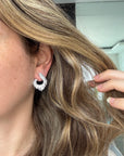 Frosted Feathers Earrings - Platinum