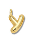 Initial Bubble for Necklace - Gold