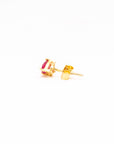 Natural Ruby Heart Studs