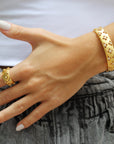 Brushed Clover Bangle