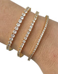 Gold Classic Tennis Bracelet - 2mm