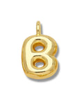 Bubble Initial Necklace - Gold - Round Link Chain