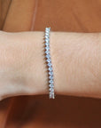 Three Prong Setting Tennis Bracelet