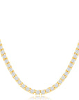Gold Classic Tennis Necklace 3mm - Brass