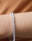 Three Prong Setting Tennis Bracelet