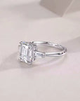 Classic Emerald Engagement Ring - 925