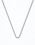Bubble Initial Box Chain Necklace - Platinum