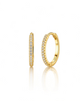 Truffle Shine Huggie Earrings - Gold - 11mm