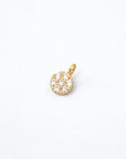 Bubble Initial Box Chain Necklace - Gold