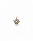 Bubble Initial Box Chain Necklace - Gold