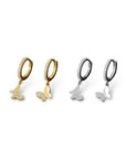 Sparkly Butterfly Hoops