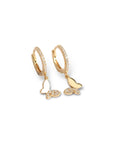 Sparkly Butterfly Hoops