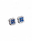 Girls’ Blooming Flowers Studs- Sapphire